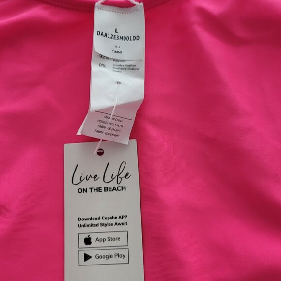 Gorgeous hot pink front plunge swimsuit - Picture 2 of 7